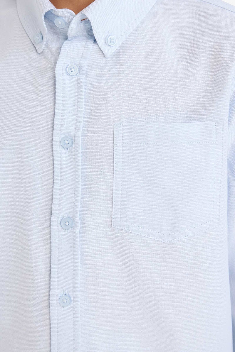 ديفاكتو قميص أكسفورد كم طويل أولادي - Image 4